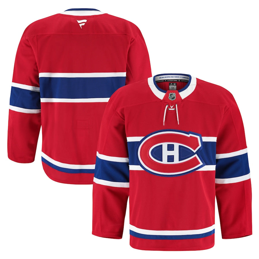 Montreal Canadiens NHL Fanatics Branded Men Red Authentic Pro Jersey product image 3, provided for visual reference and