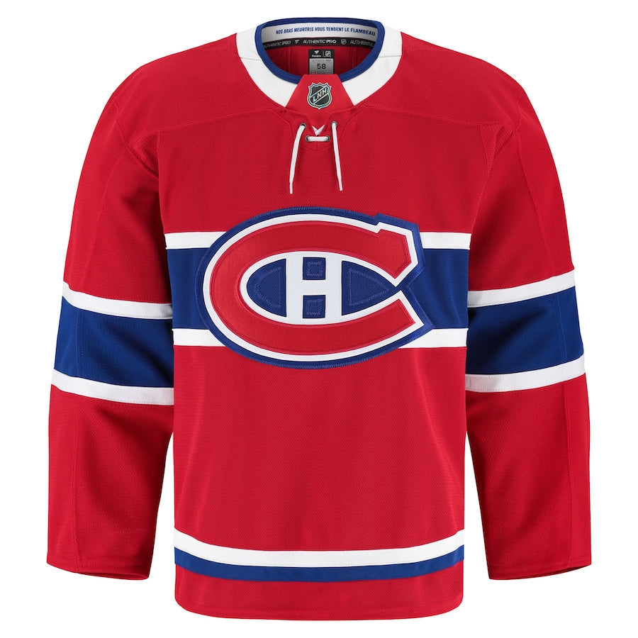 Montreal Canadiens NHL Fanatics Branded Men Red Authentic Pro Jersey product image 1, provided for visual reference and