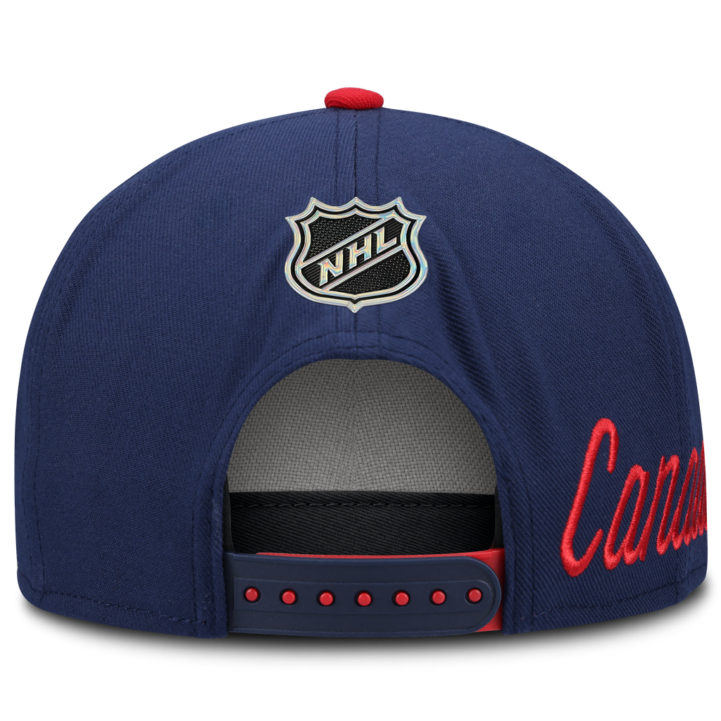 Montreal Canadiens NHL Fanatics Branded Men Red/Navy 2026 Draft Authentic Pro Snapback Hat product image 2, provided for