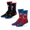 Montreal Canadiens NHL For Bare Feet Men Digi Split 2-Pack Set Crew Socks product image 1, provided for visual reference and