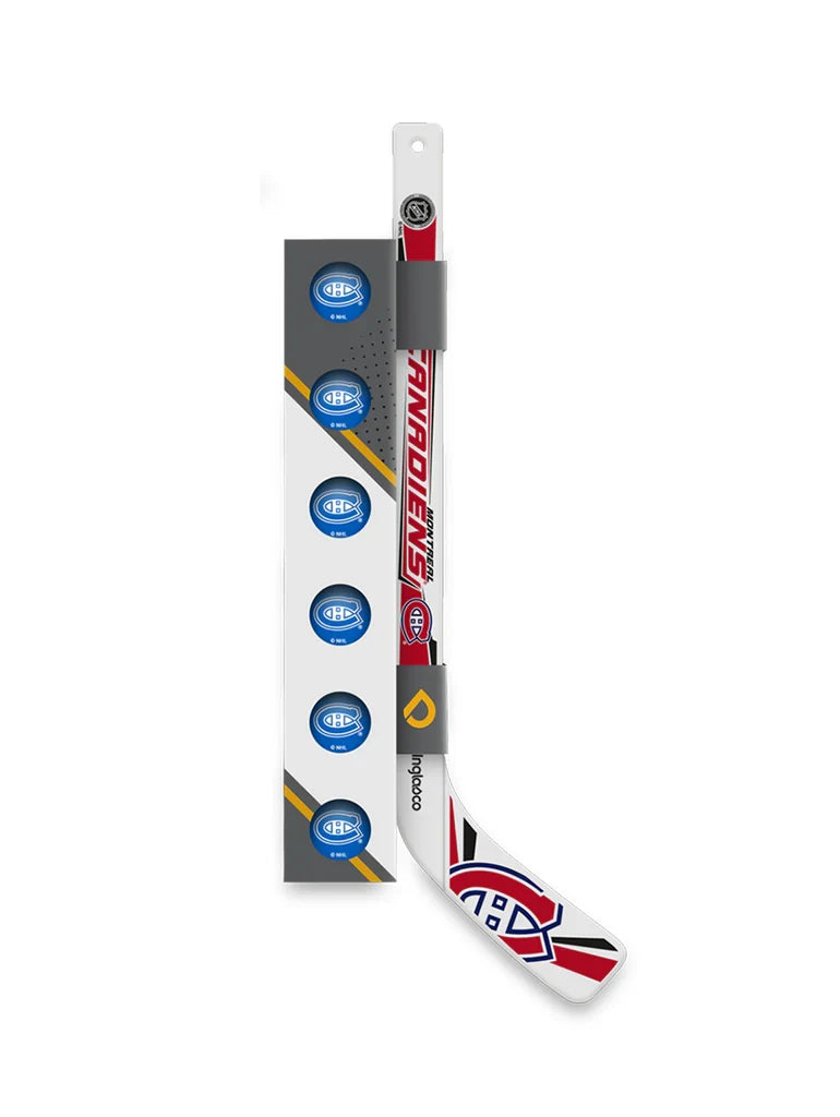 Montreal Canadiens NHL Inglasco Rapid Fire Plastic Mini Stick Set product image 1, provided for visual reference and product
