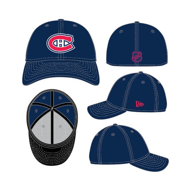 Montreal Canadiens NHL New Era Men Navy 39Thirty Team Classic Stretch Fit Hat product image 1, provided for visual reference