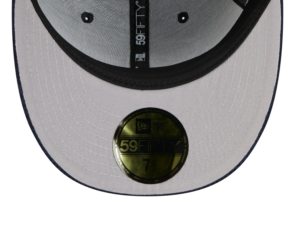Montreal Canadiens NHL New Era Men Navy 59Fifty Chenille Pop Fitted Hat product image 7, provided for visual reference and