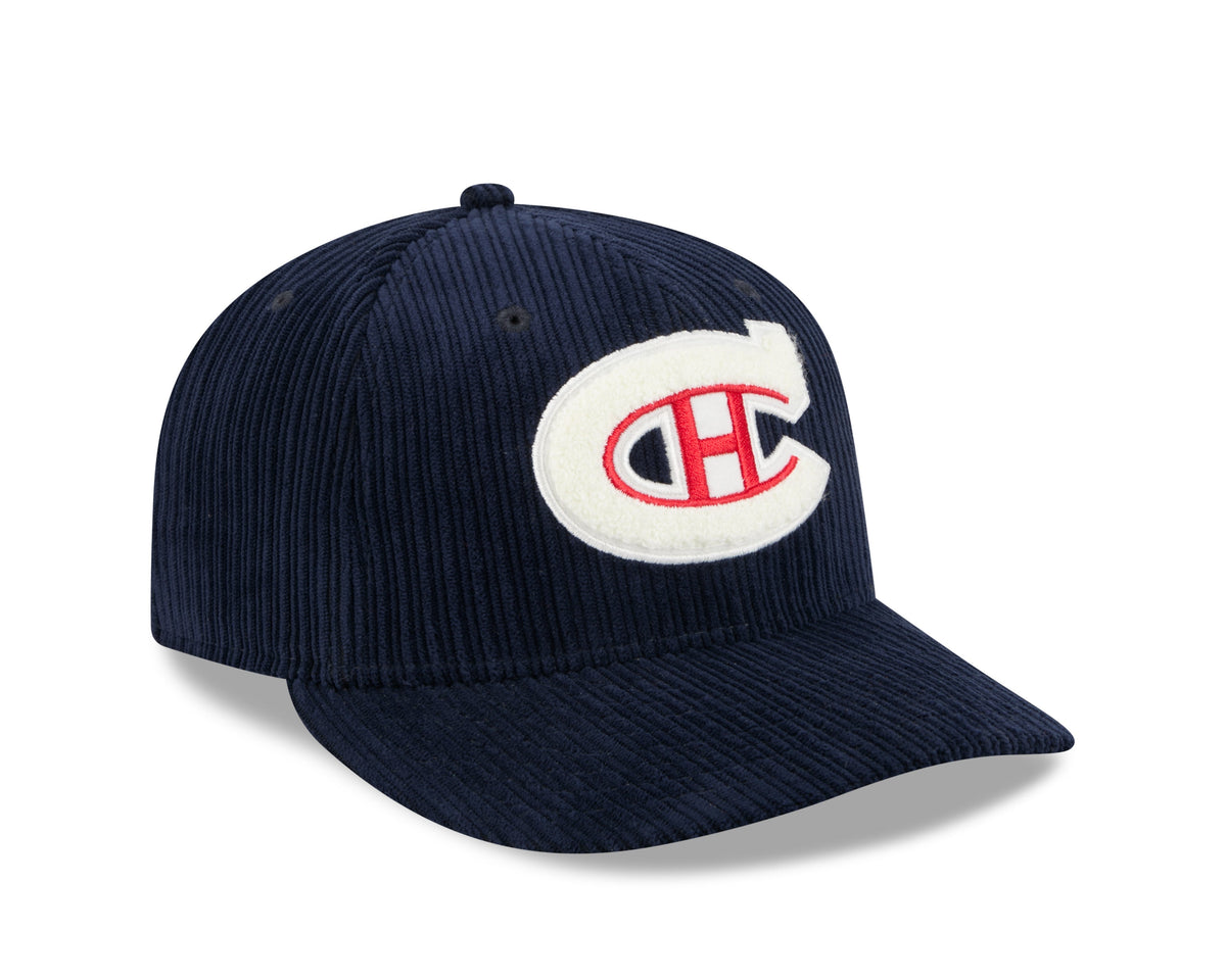 Montreal Canadiens NHL New Era Men Navy 59Fifty Chenille Pop Fitted Hat product image 4, provided for visual reference and
