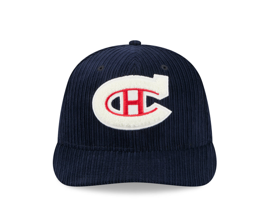 Montreal Canadiens NHL New Era Men Navy 59Fifty Chenille Pop Fitted Hat product image 3, provided for visual reference and
