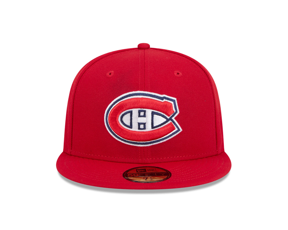 Montreal Canadiens NHL New Era Men Red 59Fifty Core Fitted Hat product image 3, provided for visual reference and product