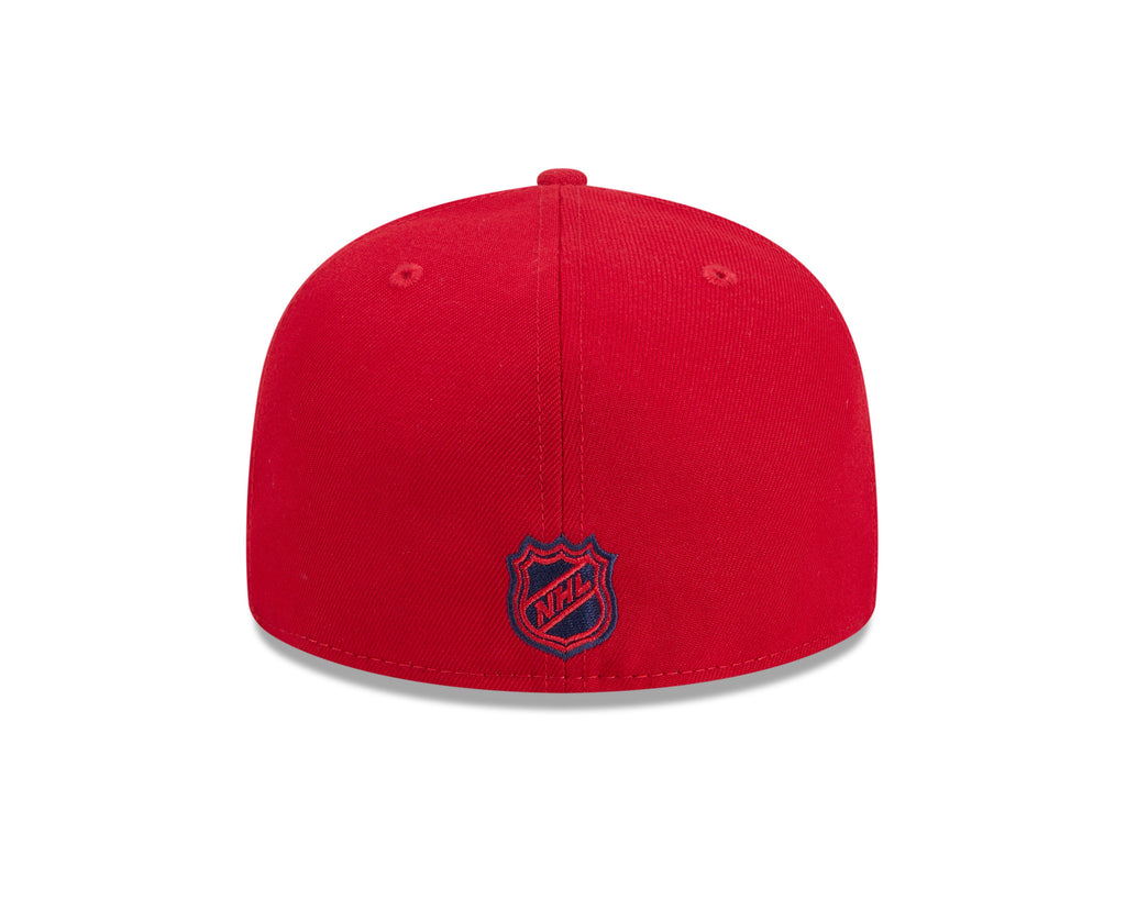 Montreal Canadiens NHL New Era Men Red 59Fifty Core Fitted Hat product image 2, provided for visual reference and product
