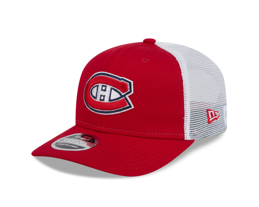 Montreal Canadiens NHL New Era Men Red 9Seventy Trucker Snapback Hat product image 1, provided for visual reference and