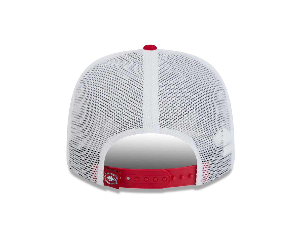 Montreal Canadiens NHL New Era Men Red 9Seventy Trucker Snapback Hat product image 2, provided for visual reference and