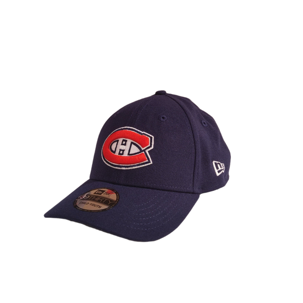 Montreal Canadiens NHL New Era Youth Navy 39Thirty Stretch Fit Hat product image 1, provided for visual reference and