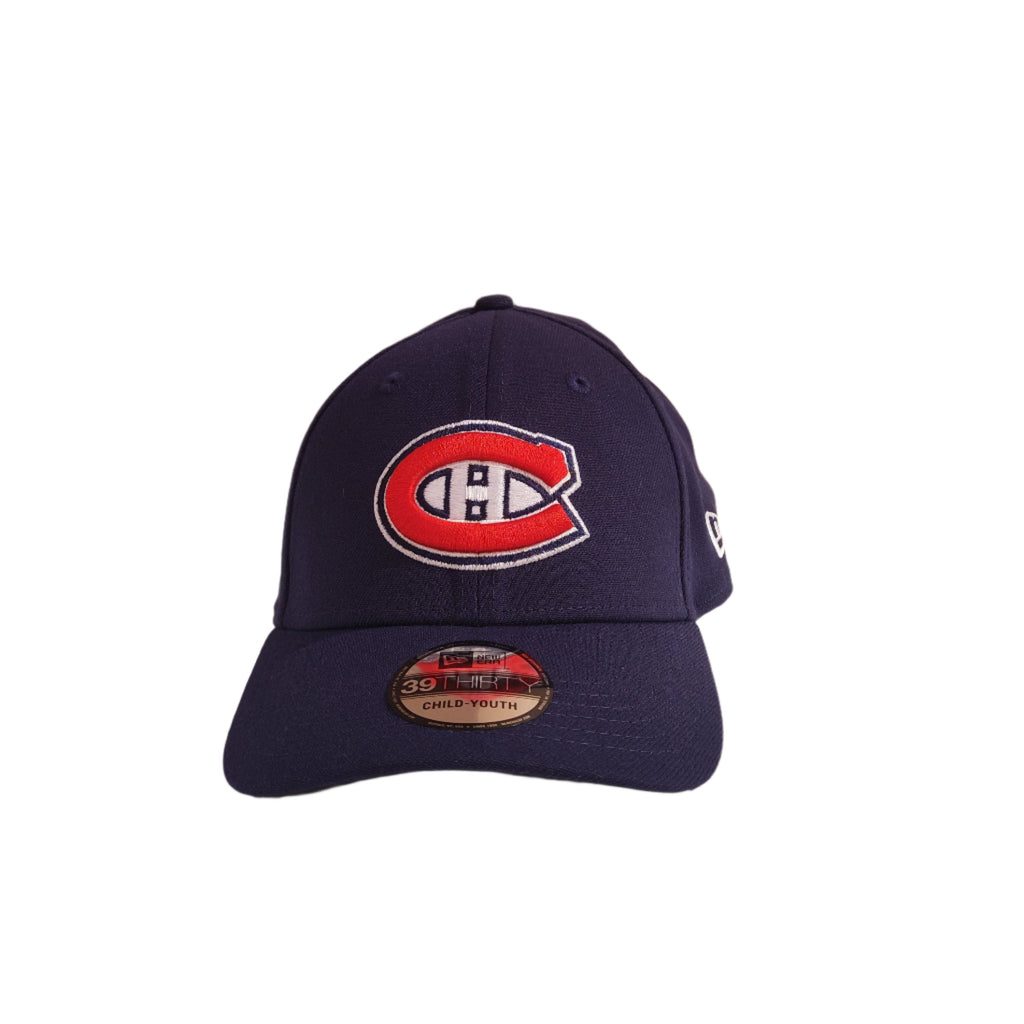 Montreal Canadiens NHL New Era Youth Navy 39Thirty Stretch Fit Hat product image 3, provided for visual reference and