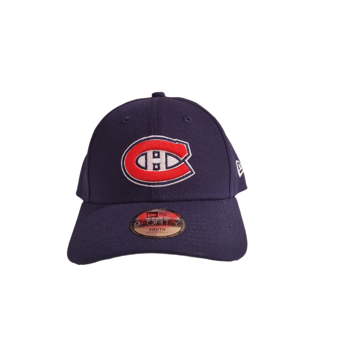 Montreal Canadiens NHL New Era Youth Navy 9Forty Adjustable Hat product image 3, provided for visual reference and product