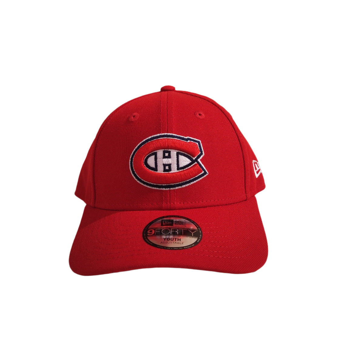Montreal Canadiens NHL New Era Youth Red 9Forty Adjustable Hat product image 3, provided for visual reference and product