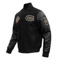 Montreal Canadiens NHL Pro Standard Men Black/Gold Varsity Jacket product image 1, provided for visual reference and product