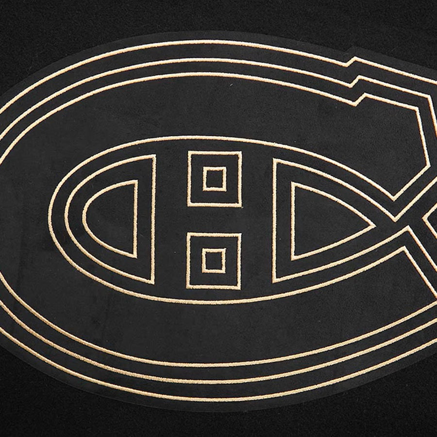 Montreal Canadiens NHL Pro Standard Men Black/Gold Varsity Jacket product image 5, provided for visual reference and product