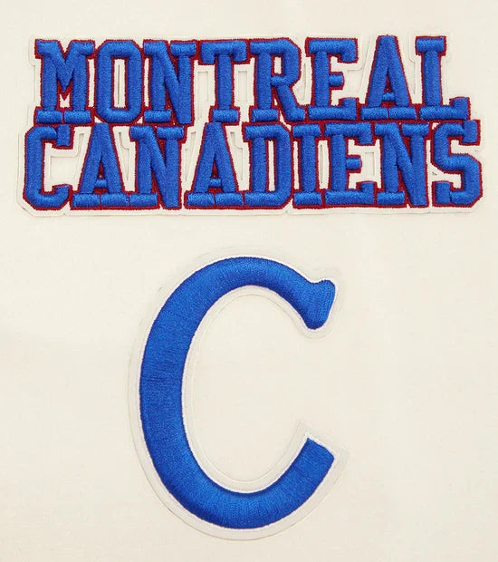 Montreal Canadiens NHL Pro Standard Men White/Red Retro Classic Rib Wool Varsity Jacket product image 8, provided for visual