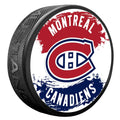 Montreal Canadiens NHL Splash Hockey Puck product image 1, provided for visual reference and product detail review