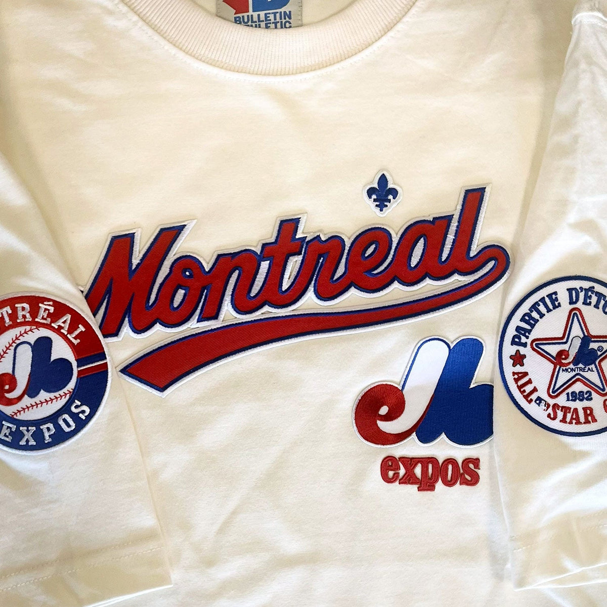 Montreal Expos MLB Bulletin Men Natural Cooperstown Retro Roots Heavyweight Oversized T-Shirt product image 2, provided for