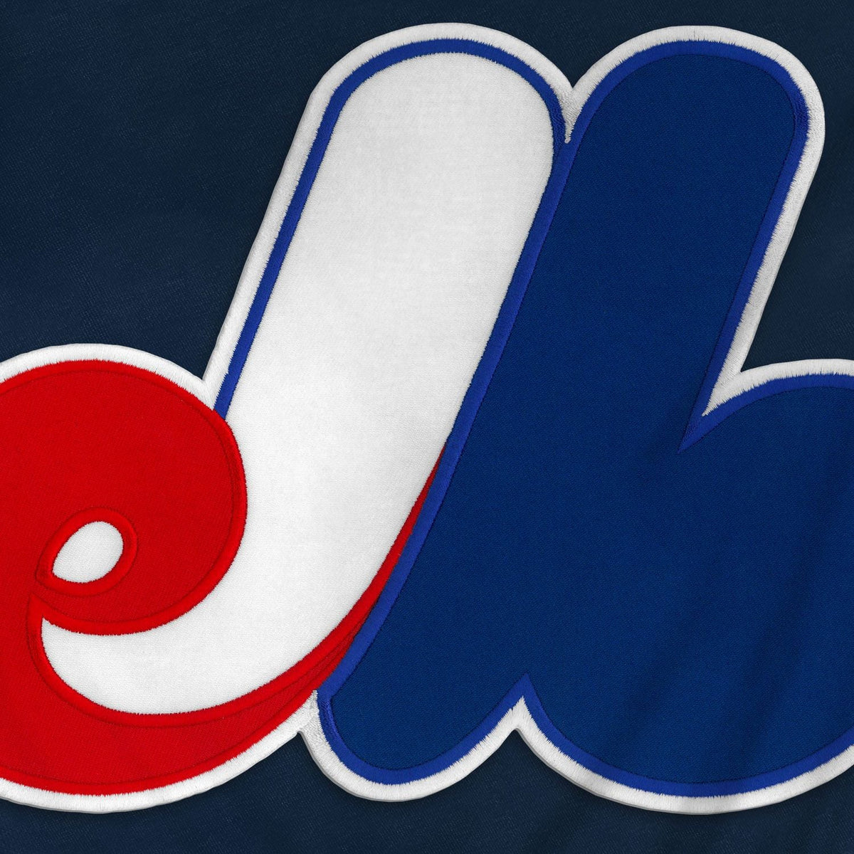 Montreal Expos MLB Bulletin Men Navy Cooperstown Express Twill Logo Hoodie product image 3, provided for visual reference