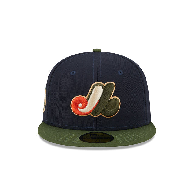 Montreal Expos MLB New Era Men Navy/Green 59Fifty 1982 All Star Game Fitted Hat product image 3, provided for visual