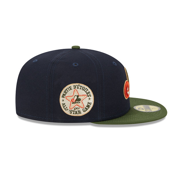 Montreal Expos MLB New Era Men Navy/Green 59Fifty 1982 All Star Game Fitted Hat product image 4, provided for visual
