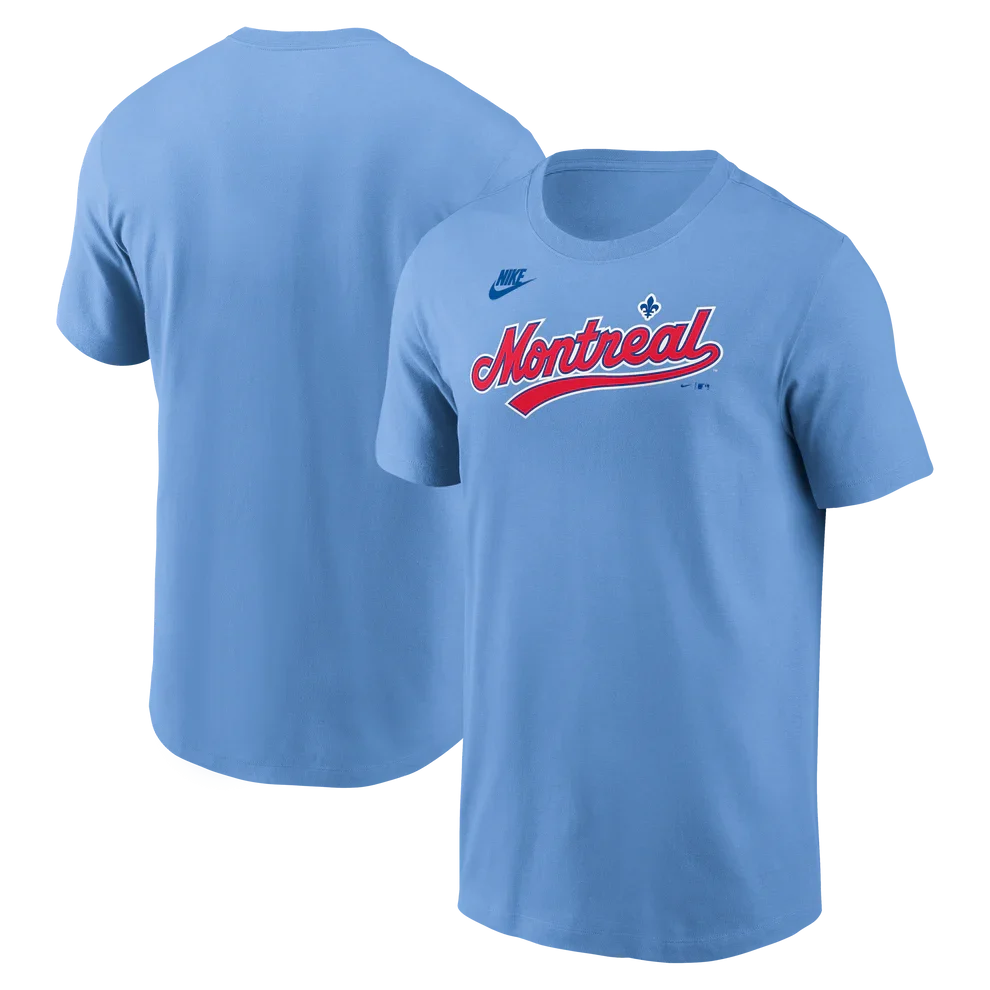 Montreal Expos MLB Nike Men Light Blue Cooperstown T-Shirt product image 3, provided for visual reference and product detail