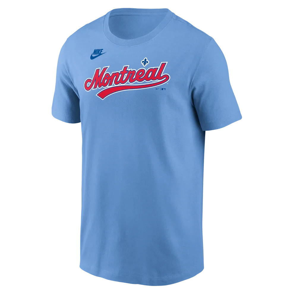 Montreal Expos MLB Nike Men Light Blue Cooperstown T-Shirt product image 1, provided for visual reference and product detail