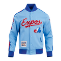 Montreal Expos MLB Pro Standard Men Light Blue Cooperstown Game Day Double Knit Jacket product image 1, provided for visual
