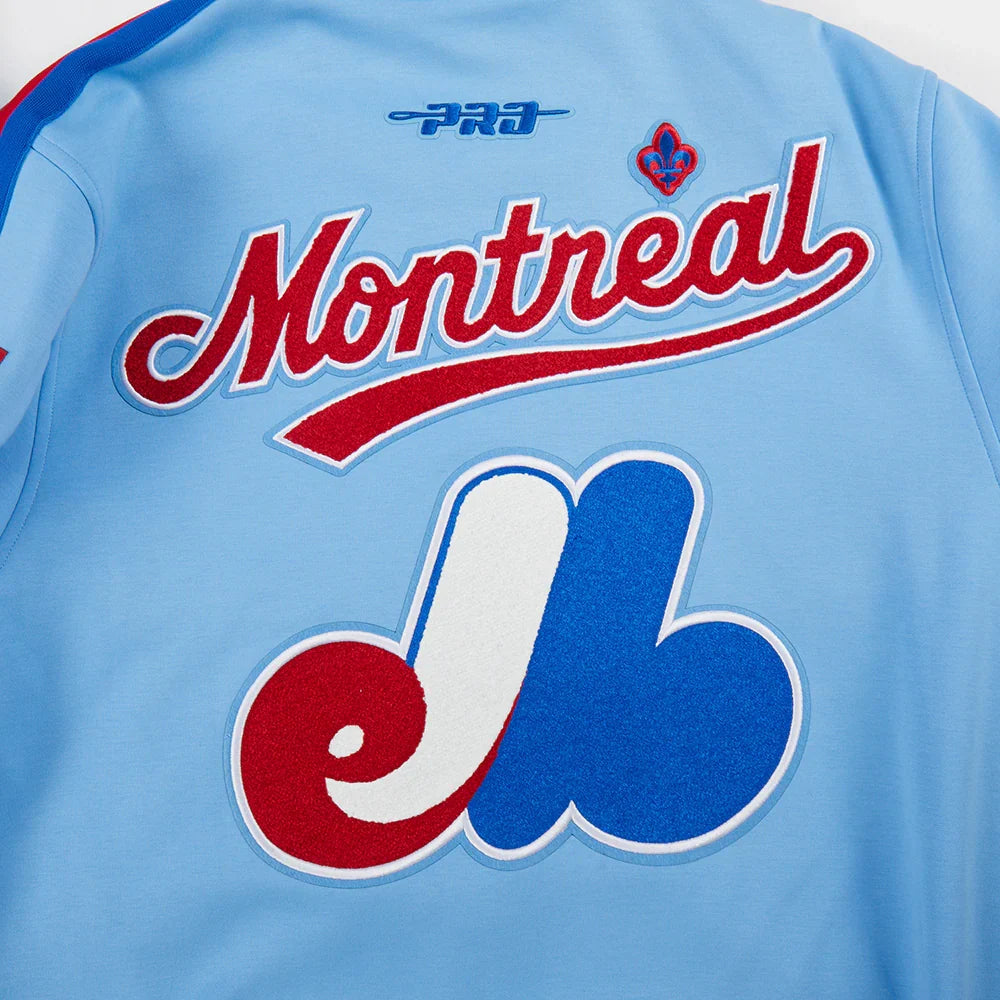 Montreal Expos MLB Pro Standard Men Light Blue Cooperstown Game Day Double Knit Jacket product image 9, provided for visual