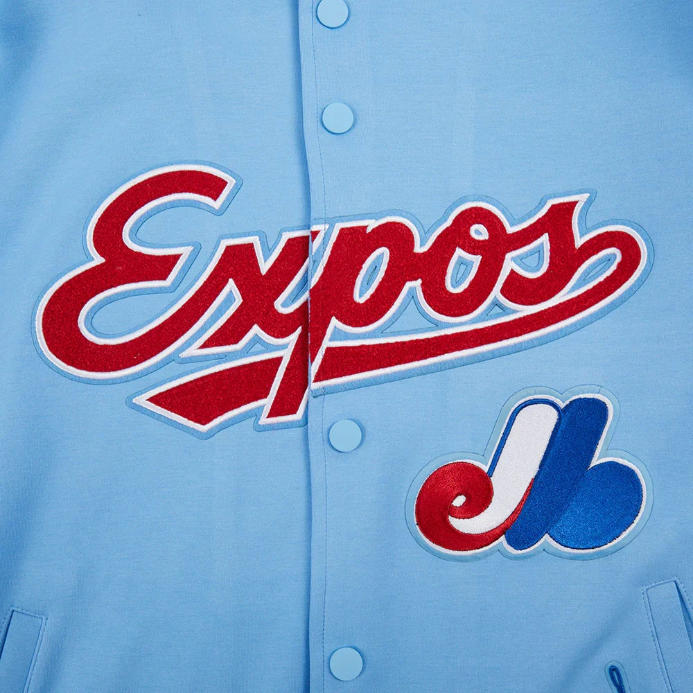 Montreal Expos MLB Pro Standard Men Light Blue Cooperstown Game Day Double Knit Jacket product image 5, provided for visual