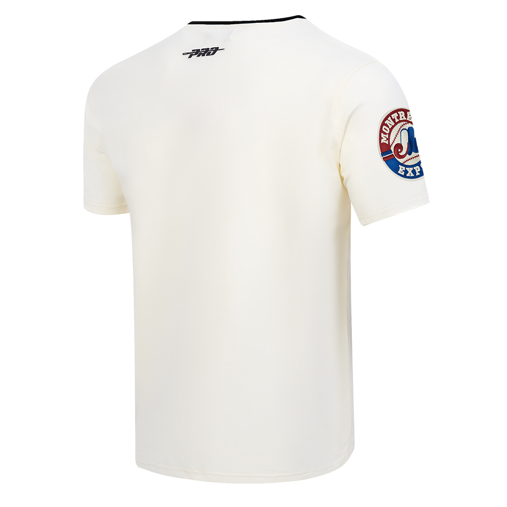 Montreal Expos MLB Pro Standard Men Offwhite Modern Originals Cooperstown Ringer T-Shirt product image 4, provided for