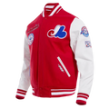 Montreal Expos MLB Pro Standard Men Red/White Cooperstown Rib Wool Varsity Jacket product image 1, provided for visual