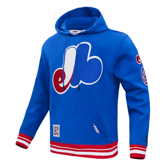 Montreal Expos MLB Pro Standard Men Royal Blue Cooperstown Retro Classic Pullover Hoodie product image 2, provided for
