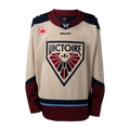 Montreal Victoire PWHL Bauer Youth Beige 2025 Replica Away Jersey product image 1, provided for visual reference and product