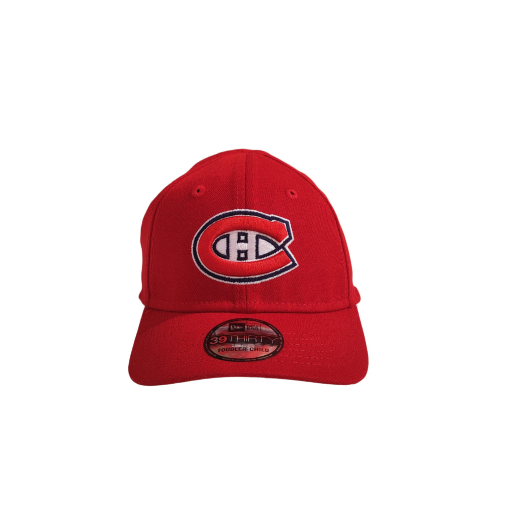 Montreal Canadiens NHL New Era Child Kid Red 39Thirty Stretch Fit Hat product image 4, provided for visual reference and