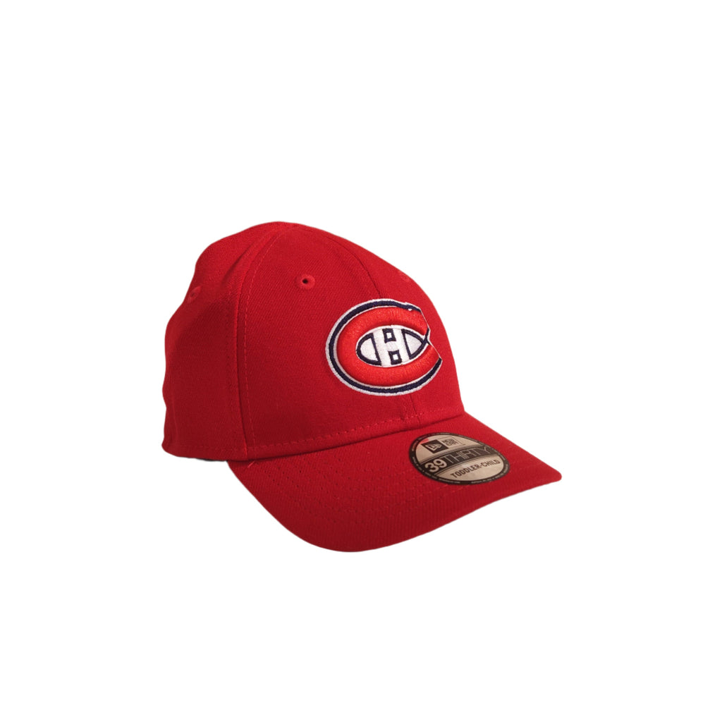 Montreal Canadiens NHL New Era Child Kid Red 39Thirty Stretch Fit Hat product image 3, provided for visual reference and