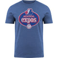Montreal Expos MLB Bulletin Men Royal Punchout T-Shirt product image 1, provided for visual reference and product detail