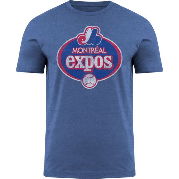 Montreal Expos MLB Bulletin Men Royal Punchout T-Shirt product image 1, provided for visual reference and product detail
