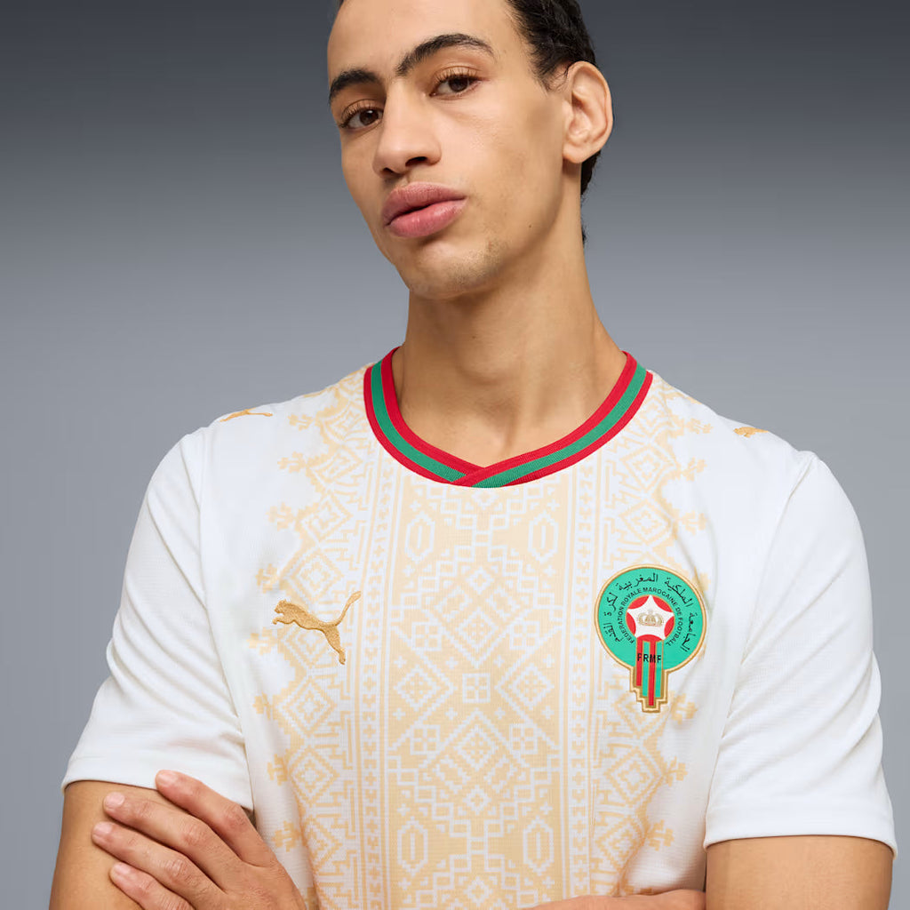 Morocco National Team FIFA Puma Men White 2026 Away Replica Jersey product image 4, provided for visual reference and