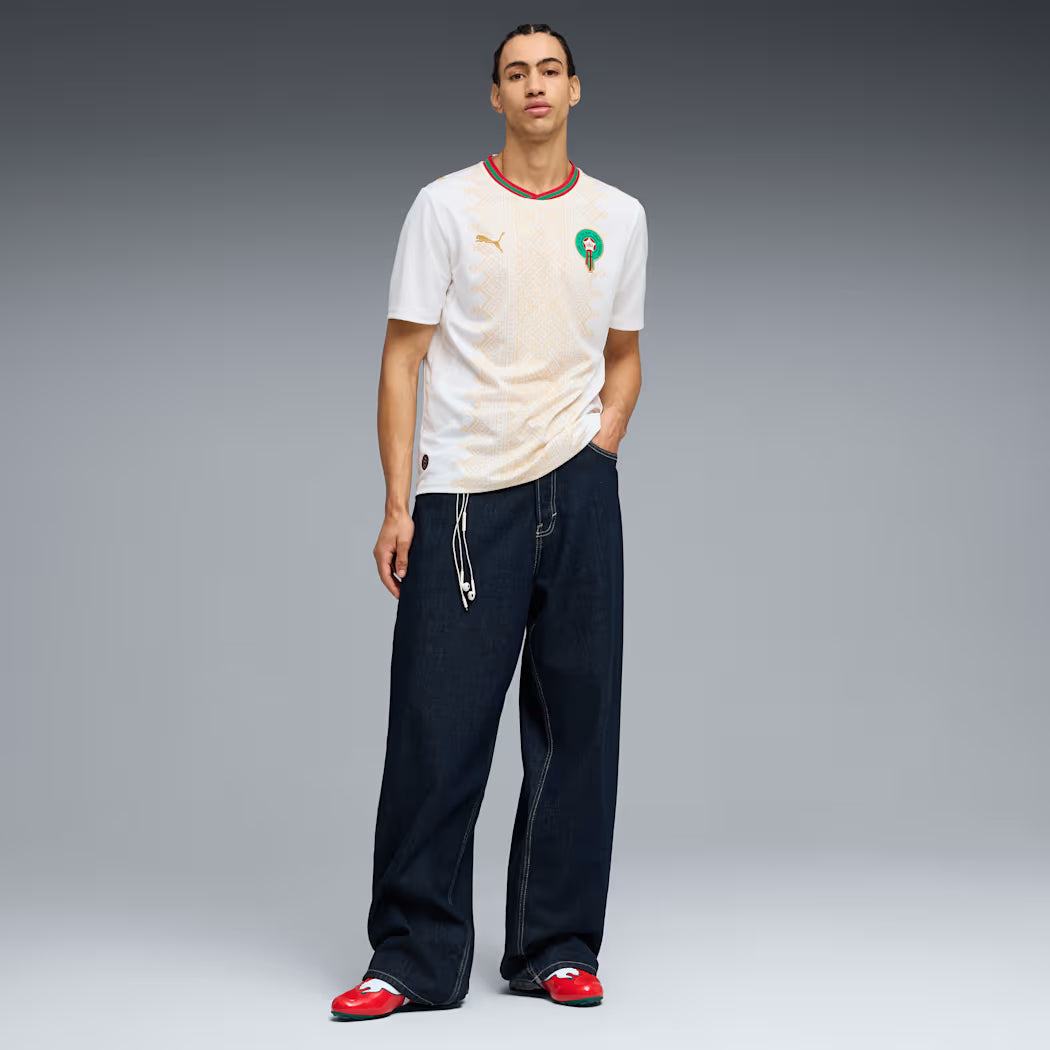 Morocco National Team FIFA Puma Men White 2026 Away Replica Jersey product image 5, provided for visual reference and