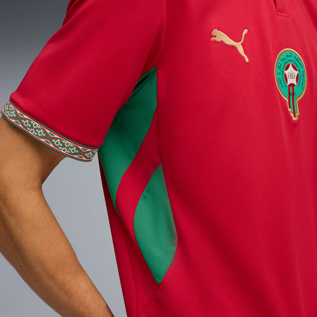 Morocco National Team FIFA Puma Men Red 2026 Home Replica Jersey product image 8, provided for visual reference and product