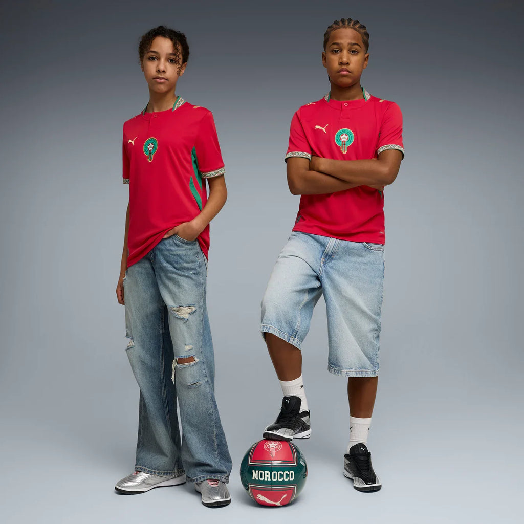 Morocco National Team FIFA Puma Youth Red 2026 Home Replica Jersey product image 6, provided for visual reference and