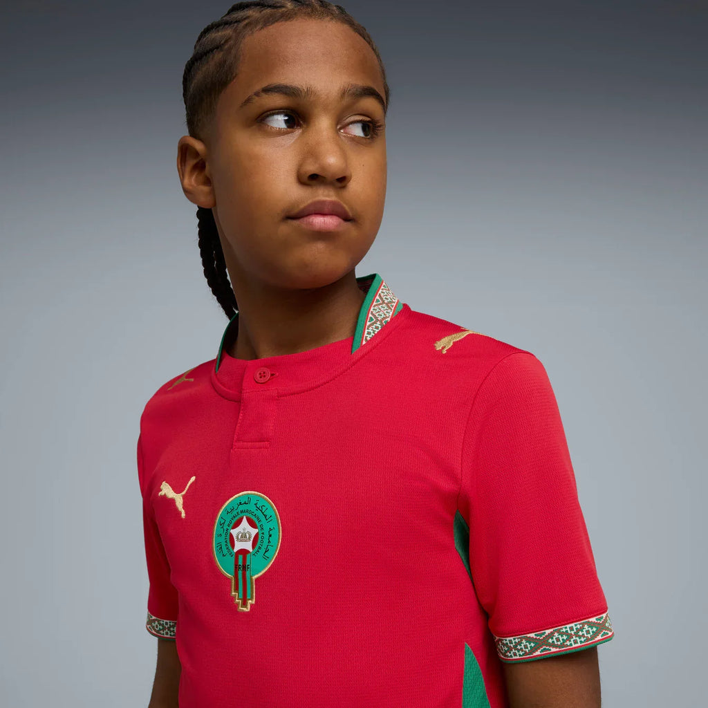 Morocco National Team FIFA Puma Youth Red 2026 Home Replica Jersey product image 4, provided for visual reference and