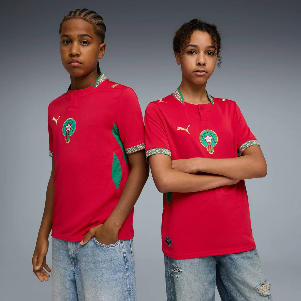 Morocco National Team FIFA Puma Youth Red 2026 Home Replica Jersey product image 3, provided for visual reference and