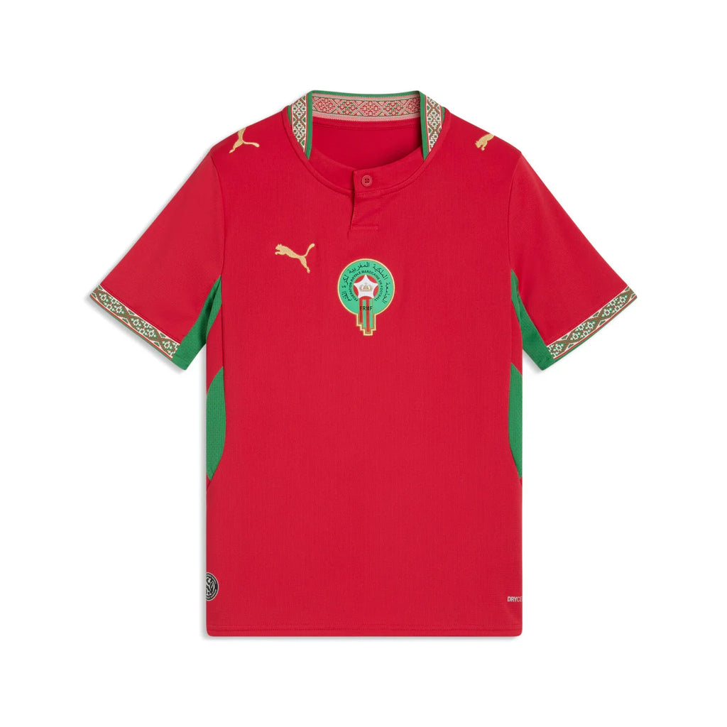 Morocco National Team FIFA Puma Youth Red 2026 Home Replica Jersey product image 1, provided for visual reference and
