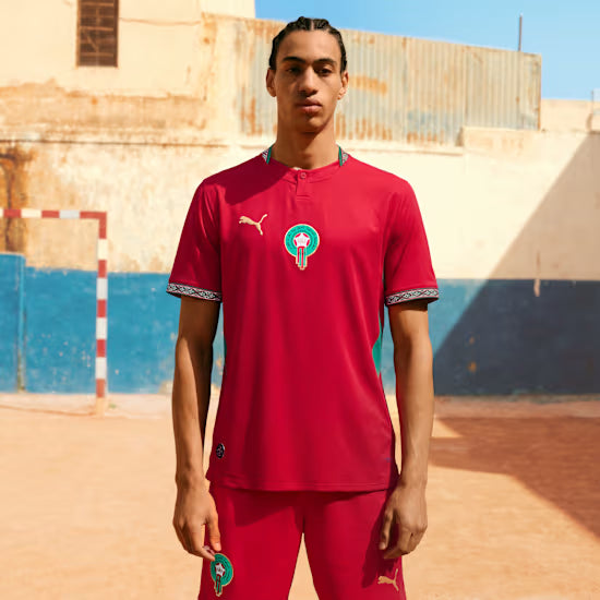 Morocco National Team FIFA Puma Men Red 2026 Home Authentic Jersey product image 4, provided for visual reference and
