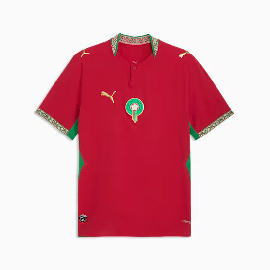 Morocco National Team FIFA Puma Men Red 2026 Home Authentic Jersey product image 1, provided for visual reference and