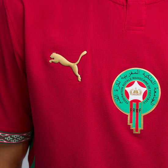 Morocco National Team FIFA Puma Men Red 2026 Home Authentic Jersey product image 3, provided for visual reference and