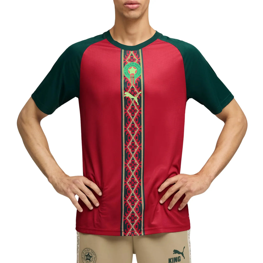 Morocco National Team FIFA Puma Red/Green 2026 Pre-Match Jersey product image 4, provided for visual reference and product