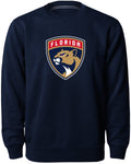 Florida Panthers NHL Bulletin Men Navy Twill Logo Express Crew Sweater product image 1, provided for visual reference and